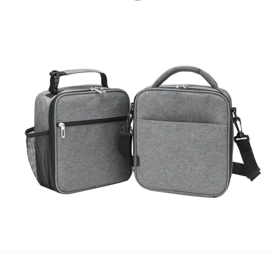 Insulated Lunch Box Leak-Proof Cooler Bag Dual Compartment Lunch Tote for Men Women Wine Bag