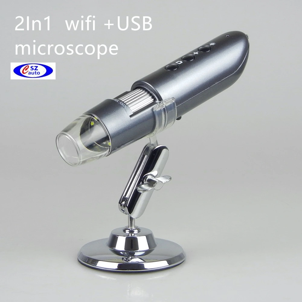 2 in 1 WiFi-USB Digital Wireless Microscope Workshop Tools for Inspection (apv028W2)