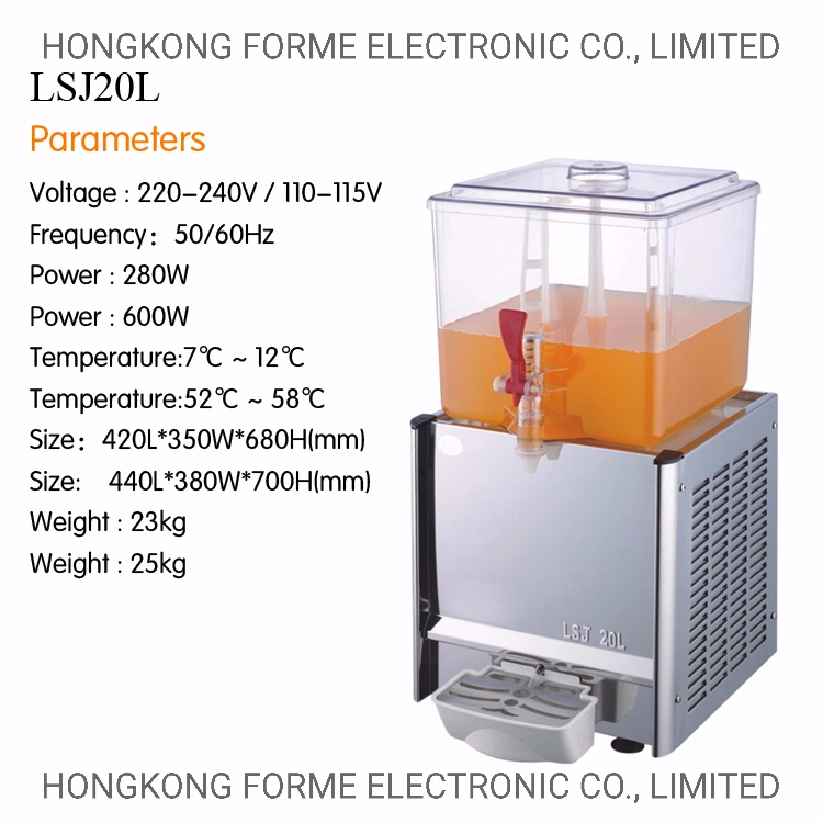 20L Cold Beverage Dispenser Cold Drink Machine Cold Juice Dispenser