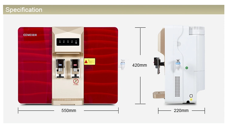Hot and Cold Water Purifier Dispenser Desktop Home Appliance 5 Stage Reverse Osmosis Water Filter