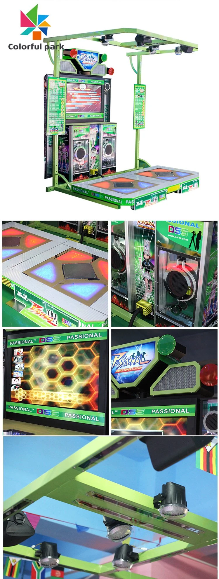 Colorful Park Dance Game Machine Arcade Fish Game Machine Indoor Video Game Pump It up Machine