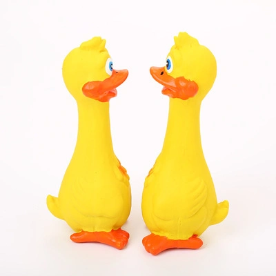 High Quality Duck Shape Rubber Pet Toy Eco-Friendly Durable Dog Chew Toy