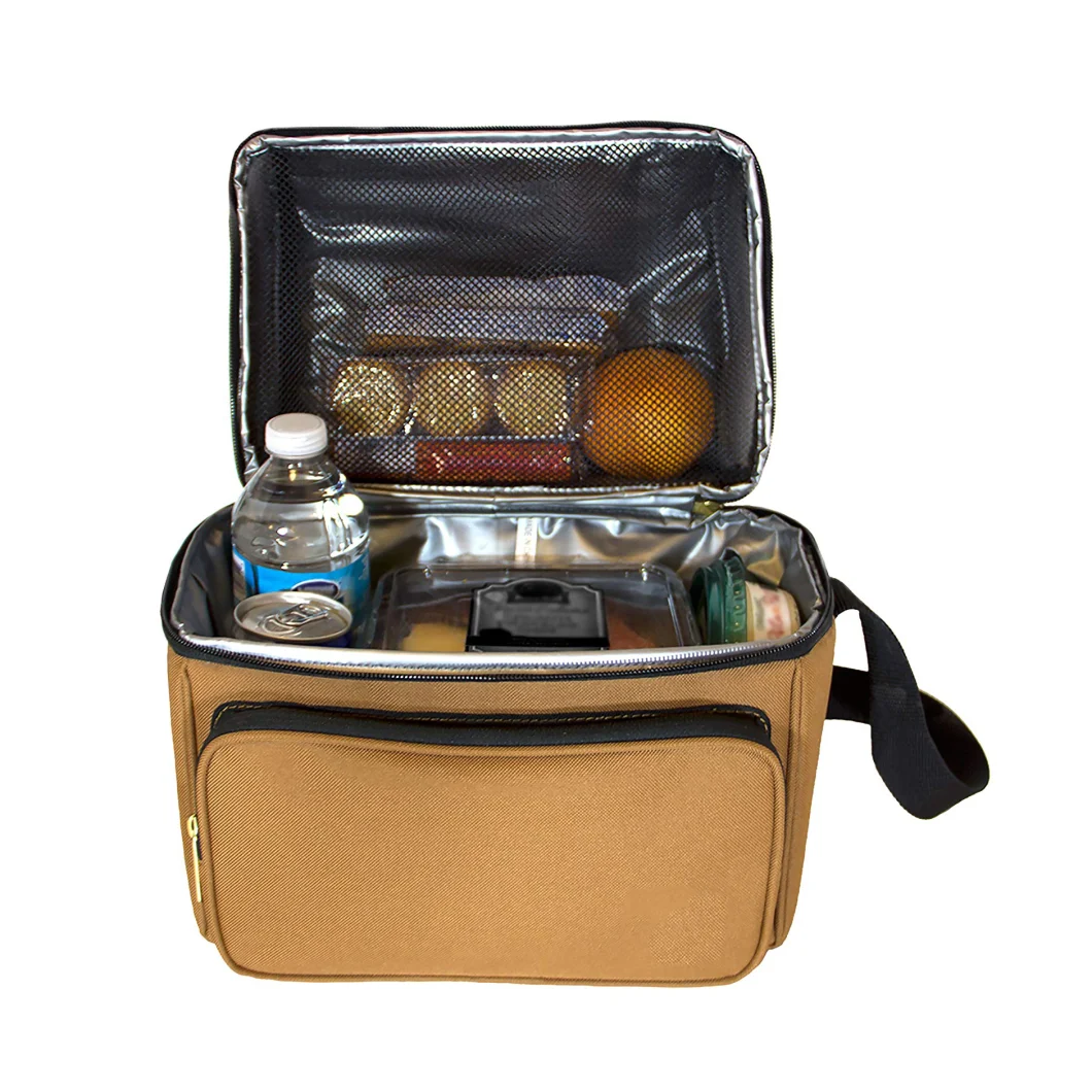 Dual Compartment Insulated Lunch Cooler Bag Tote Bag for Food Use