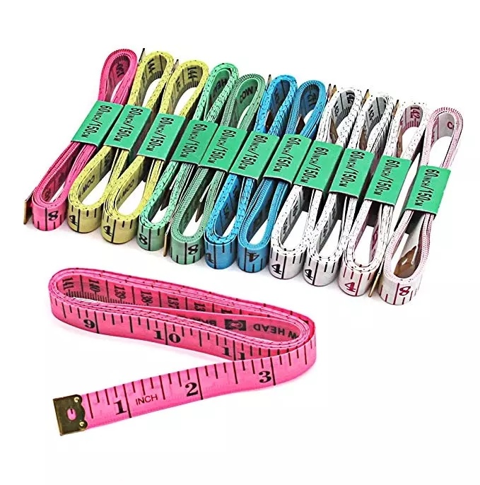 Body Measuring Ruler Sewing Tailor Tape Soft Flat 60 Inch Random Color 1.5 M Sewing Ruler