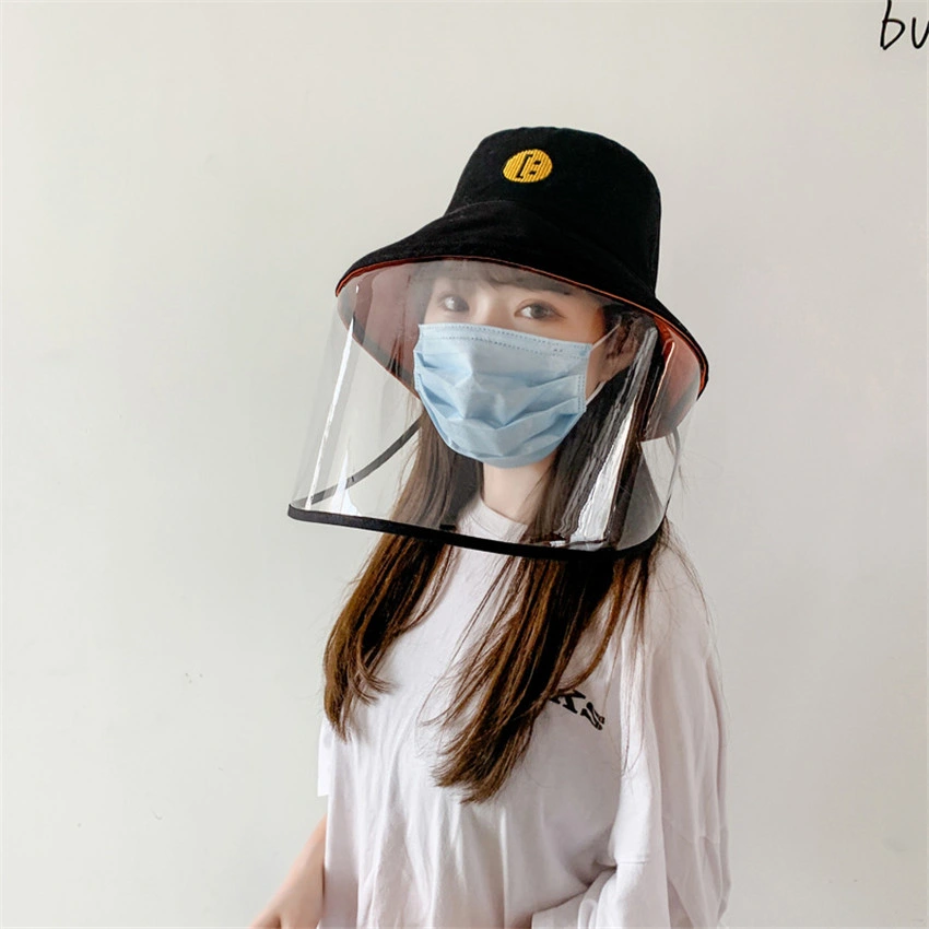 Custom Logo Anti Spitting Virus Anti Saliva Anti Fog Bucket Hat with Face Shield