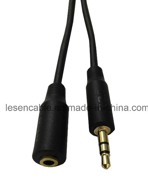 Stereo Audio Cable, 3.5mm Stereo Male Plug to 3.5mm Stereo Female Jack
