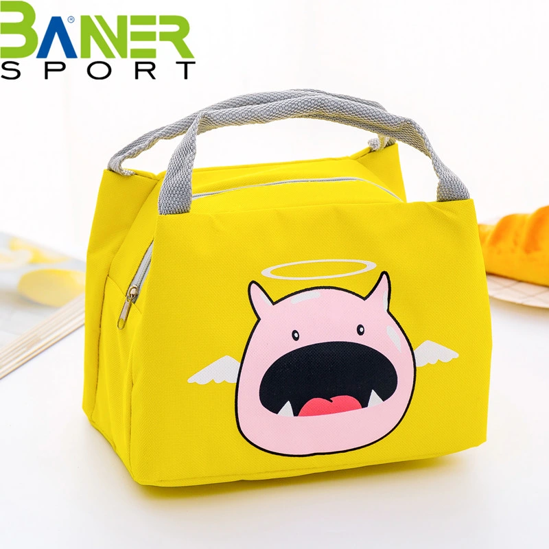 Kawaii Portable Zipper Waterproof Lunch Bags Women Student Lunch Box