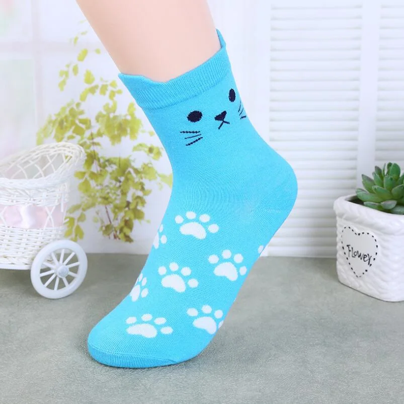 Womens Cactus Crew Socks Gifts Cotton Long Funny Socks for Women Novelty Funky Cute Cartoon Socks 5 Pairs