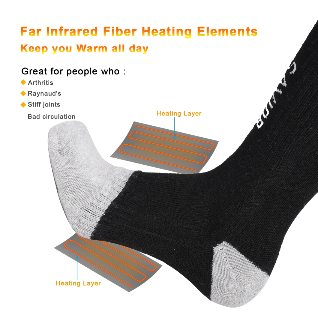 Heated Socks Motorcycle Sport Warm Socks for Outdoor Sporting