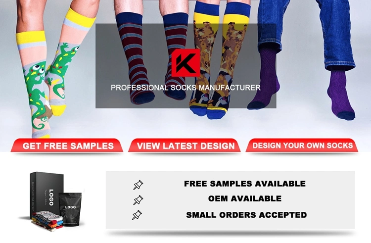 Ktd-073 OEM Custom Knee Socks Fancy Long Sock Knee High Polyester Socks