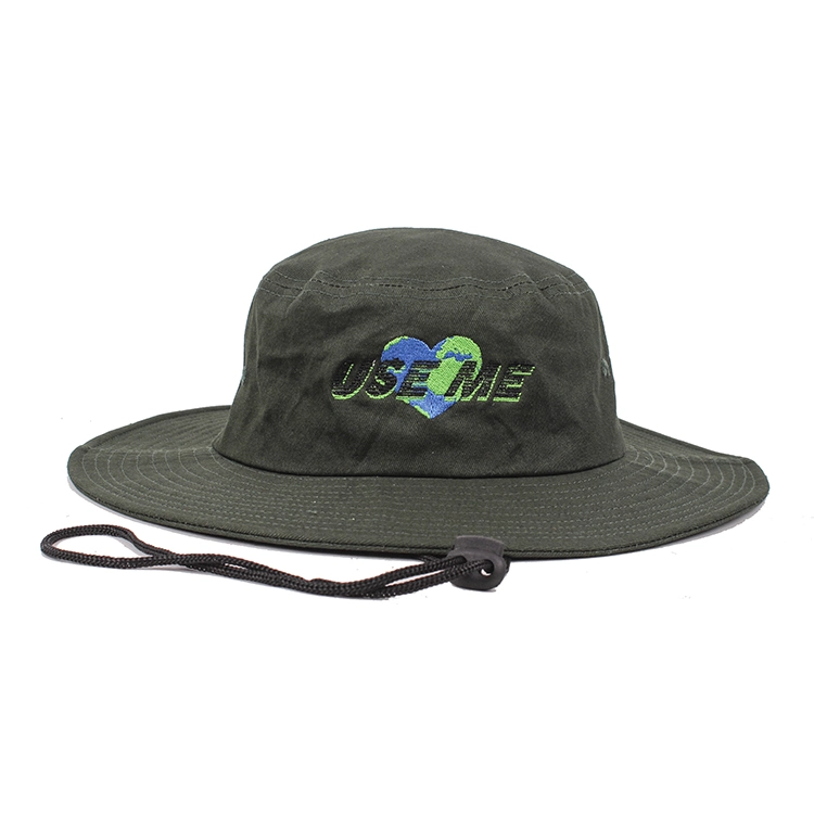 100%Cotton Bucket Hat, String Bucket Hat