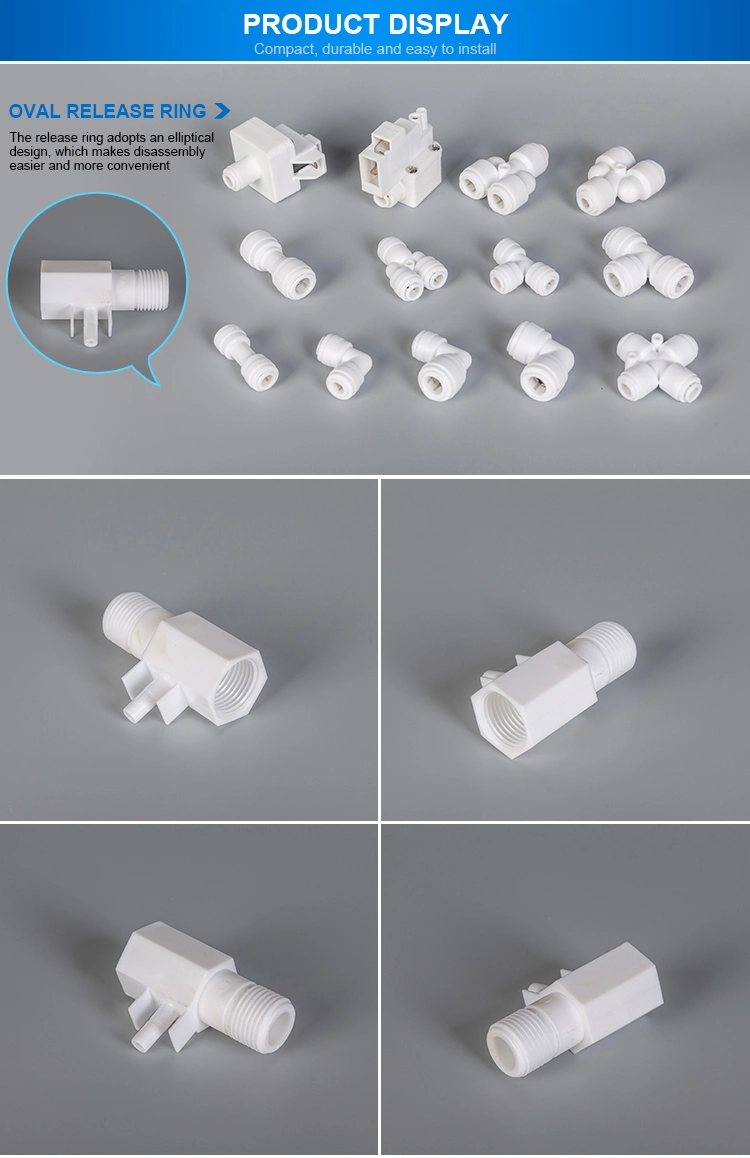 3 Way Tee Type Quick Connect Adaptor Fittings Plastic Water Pipe Fitting