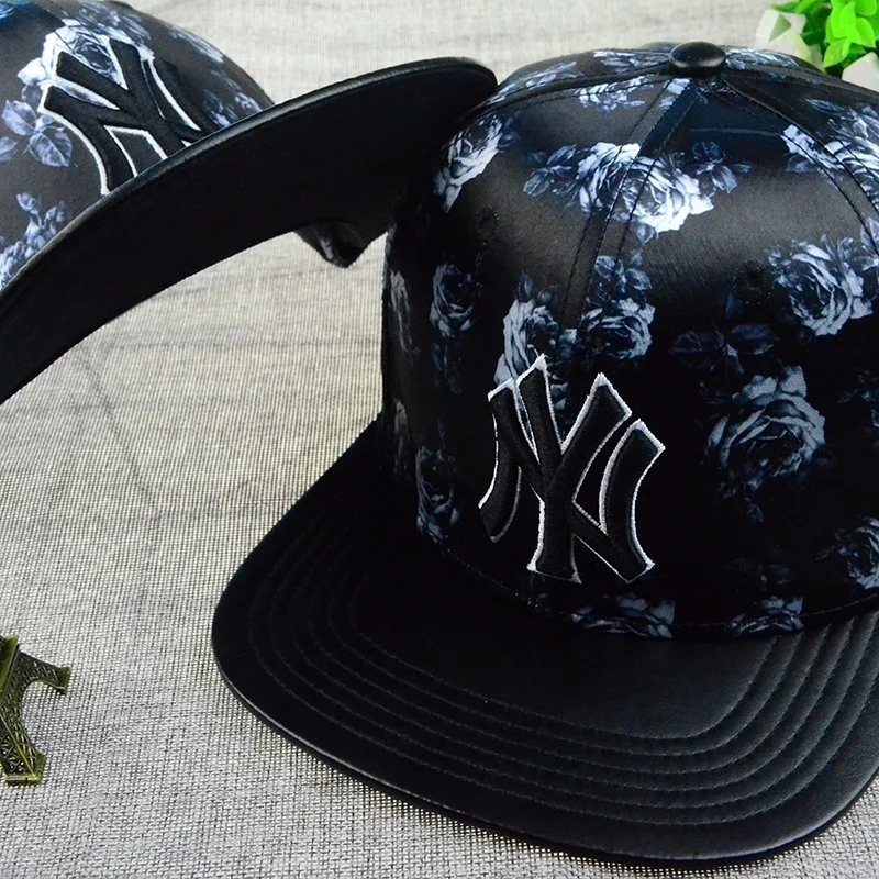 Custom Cap Flat Hat for Kids Fashion Embroidery Leather Cap Printing Snapback Hip Hop Hat