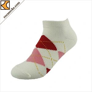 165076SK-Cotton Women Low Cut Pattern Ankle Socks