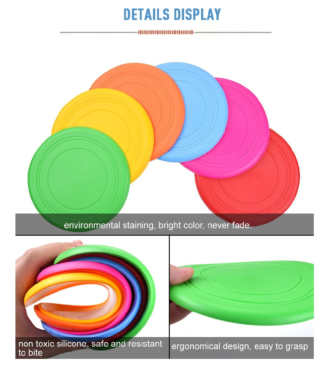 Wholesale Outdoor Silicone Rubber Dog Fetch Frisbee Durable Dog Toy