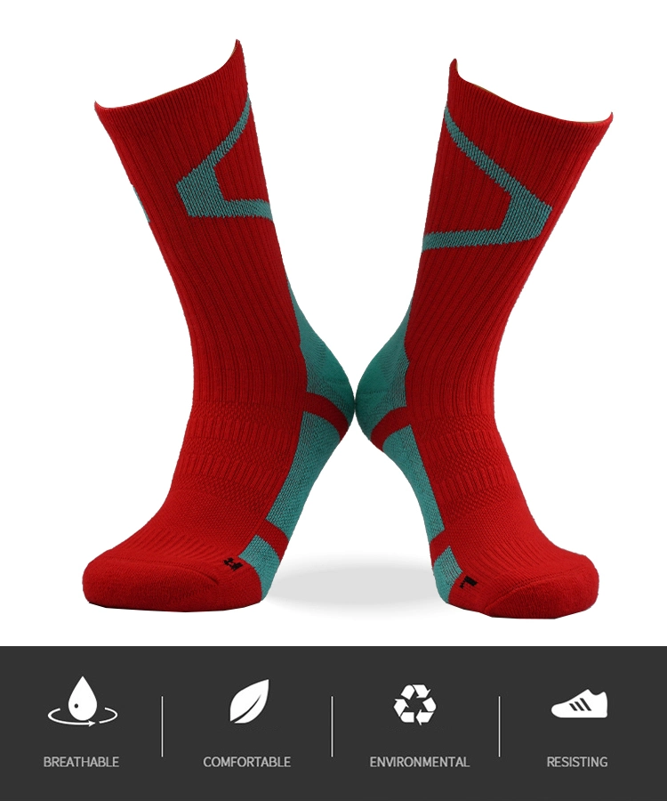 Sports Mens Crew Gym Socks Athletic Cheap Color Sports Socks Running Breathable Basketball Socks