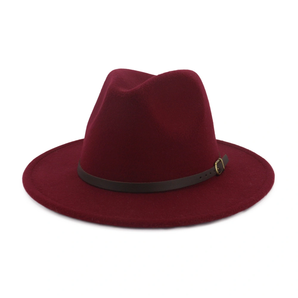 Classic Weekender Wide Brim Floppy Hats, Belt Buckle Fedora Hat for Women
