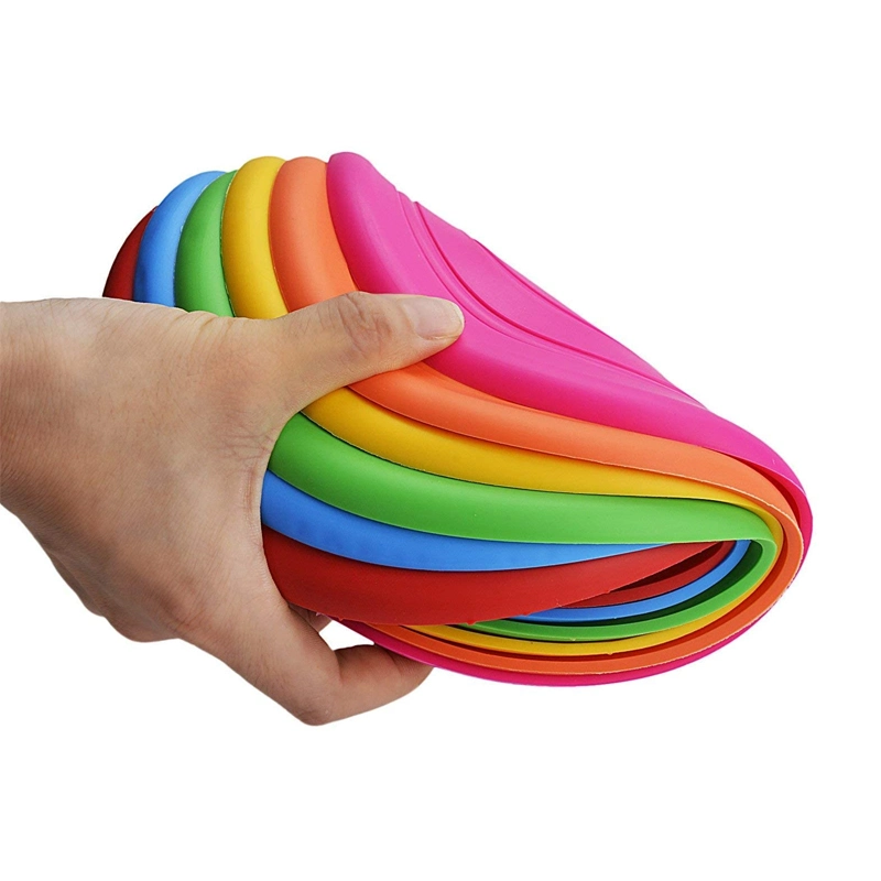 Pet Training Silicone Flying Saucer Dog Frisbee Toy Floating Water Dog Toy