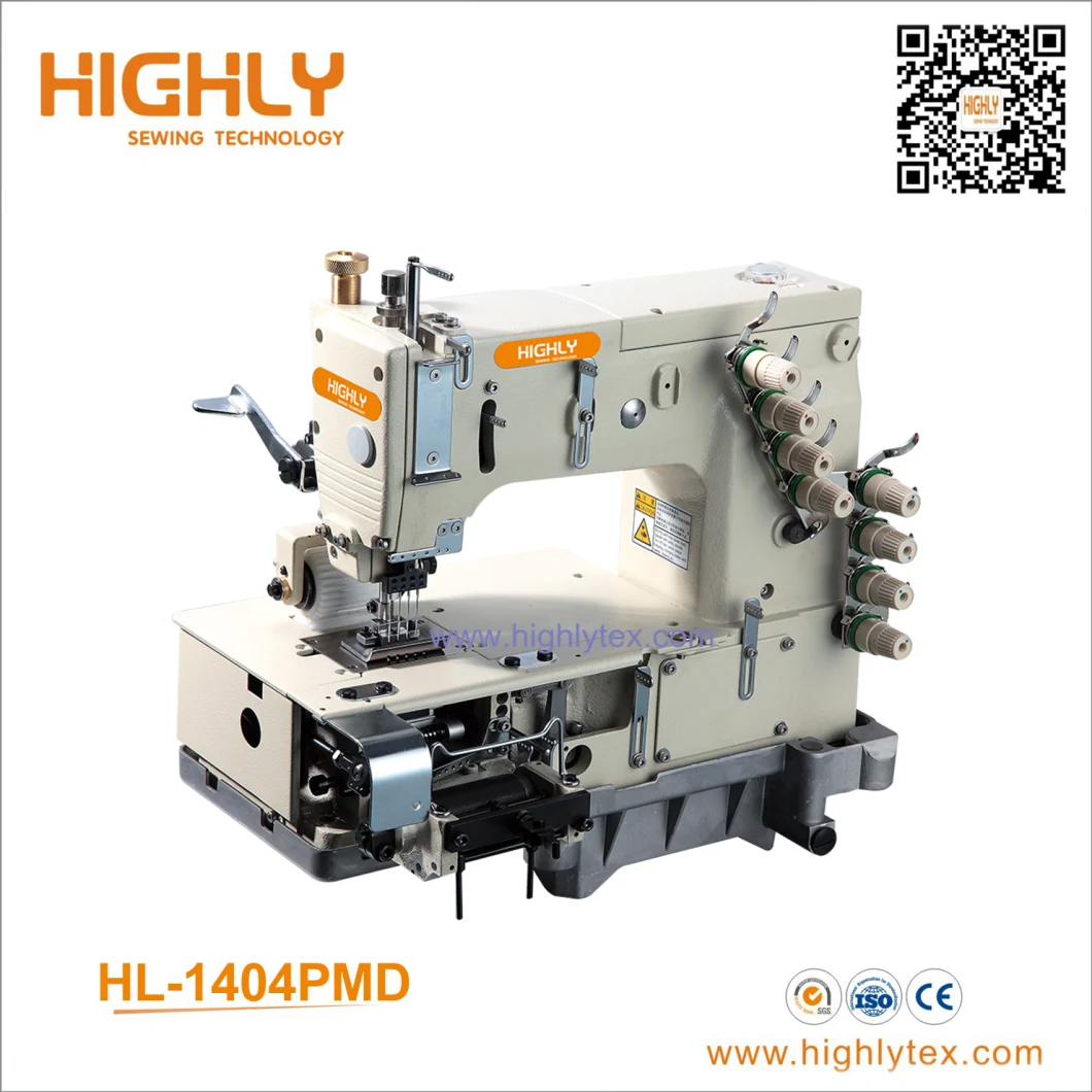 Eight Needle Flat Bed Double Chinastitch Sewing Machine for Attaching Line Tapes