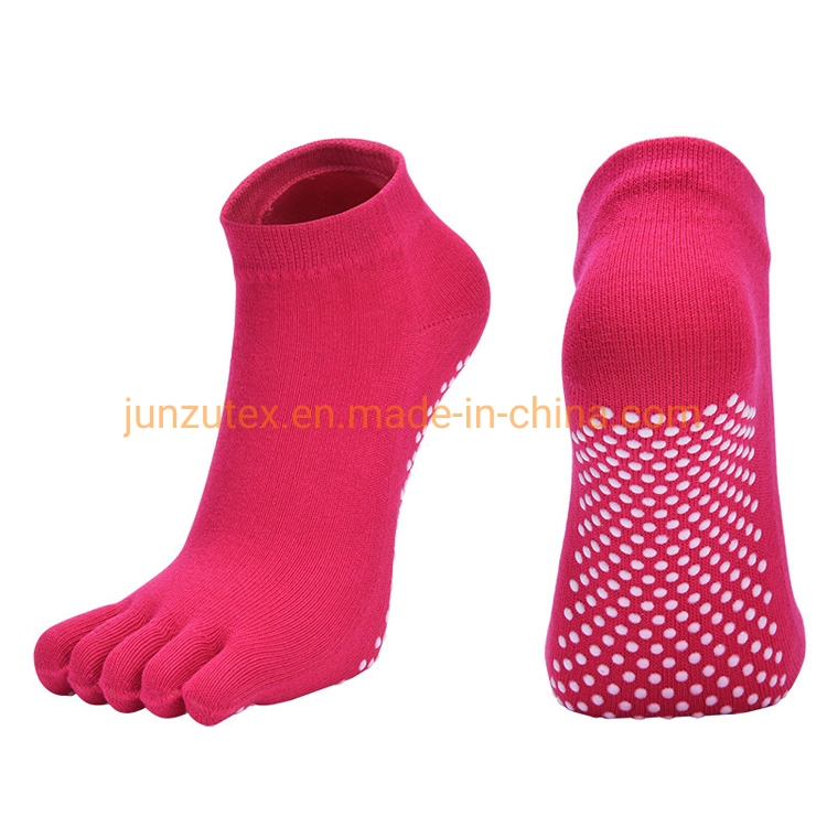 Wholesale High Quality Multi Color Non-Slip Five Toe Ankle Socks Custom Non Slip Women Yoga Socks Anti Slip Sport Toe Socks