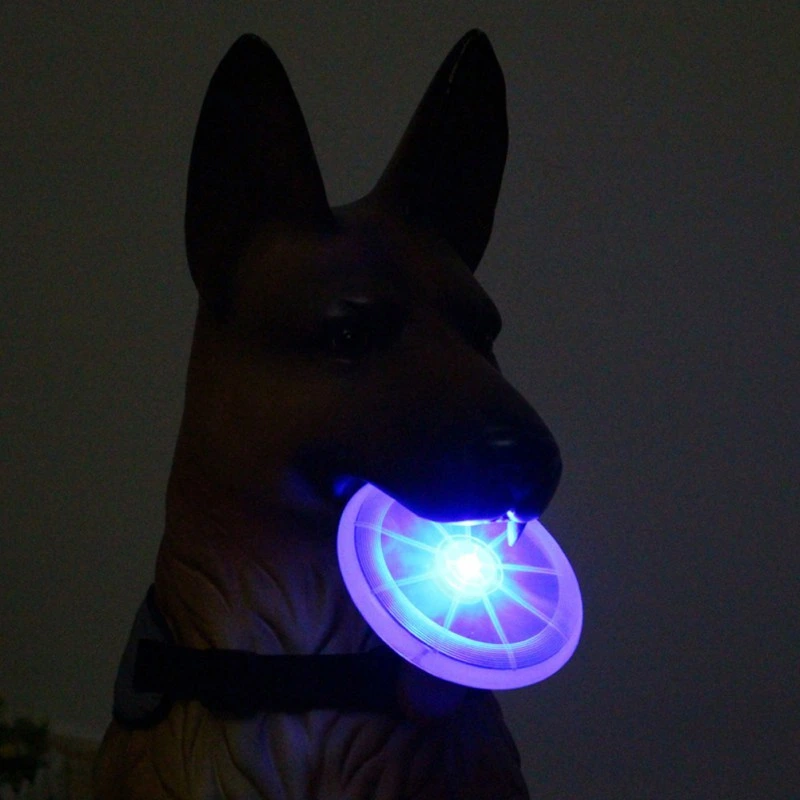 Pet Supplies Dog Toys LED Luminous Flying Disk Environmental Protection Material Dog Training Supplies Dog Chew Toys