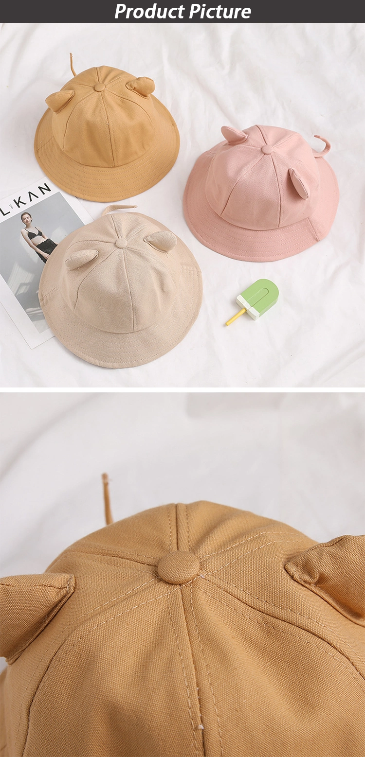 Wholesale New Design Stylish Cat Ear Fisherman Kids Bucket Hat