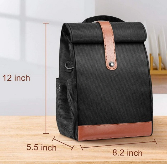 Stain Resistant Polyester Waterproof Insulated Reusable Food Drinks Picnic Cooler Bag Tote Lunch Bag Cooler