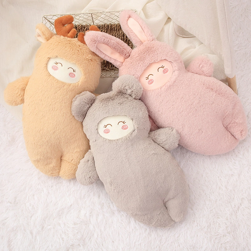 38cm Cute Cartoon Forest Animal Baby Comfort Plush Toy Creative Storytelling Rabbit Bear Stuffed Plush Soft