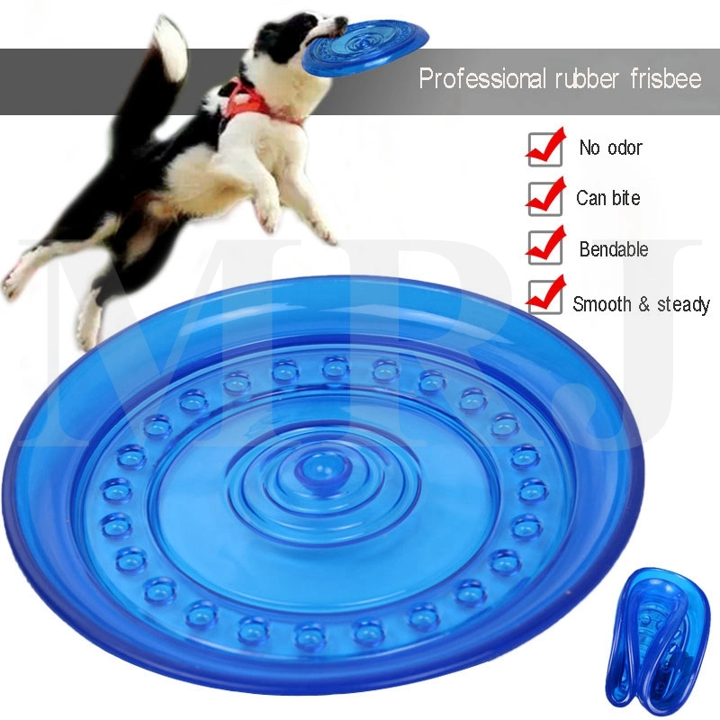 Wholesale Manufacturer Flat Shape Dog Frisbee Dog TPR Flying Frisbee Dog Training Frisbee