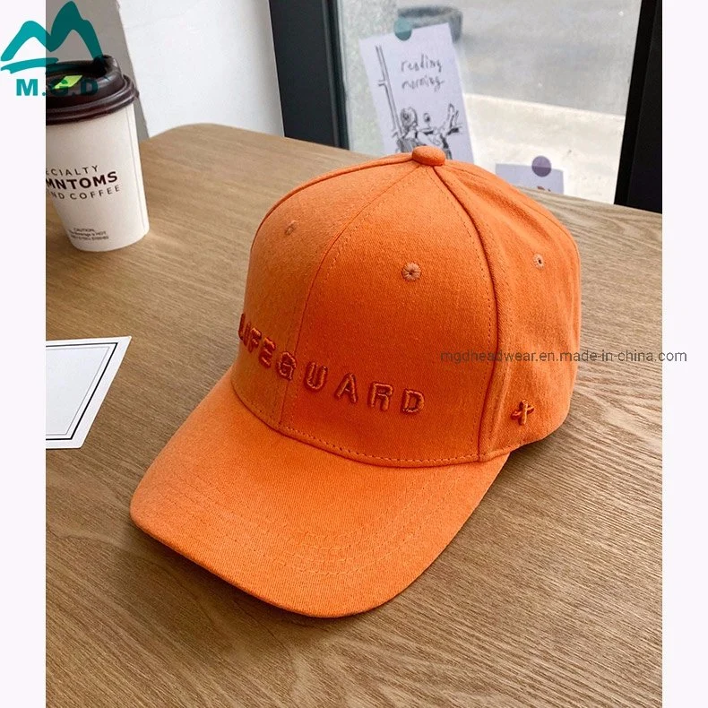 Custom Lifeguard Orange Embroidered Baseball Cap Hip Hop Sport Hats