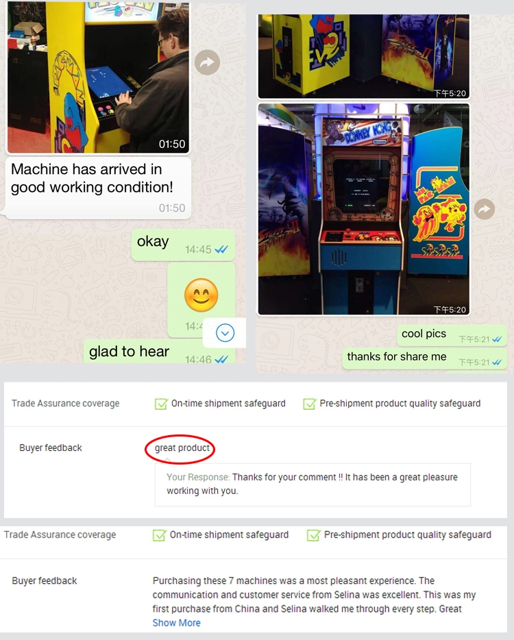 Pacman Game Arcade Machines with Pandora Box Games