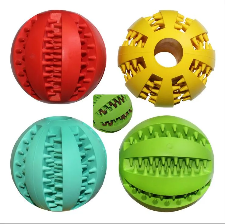 Free Sample Rubber Pet Cleaning Balls Toys Ball Chew Toys Tooth Cleaning Balls Food Dog Toy