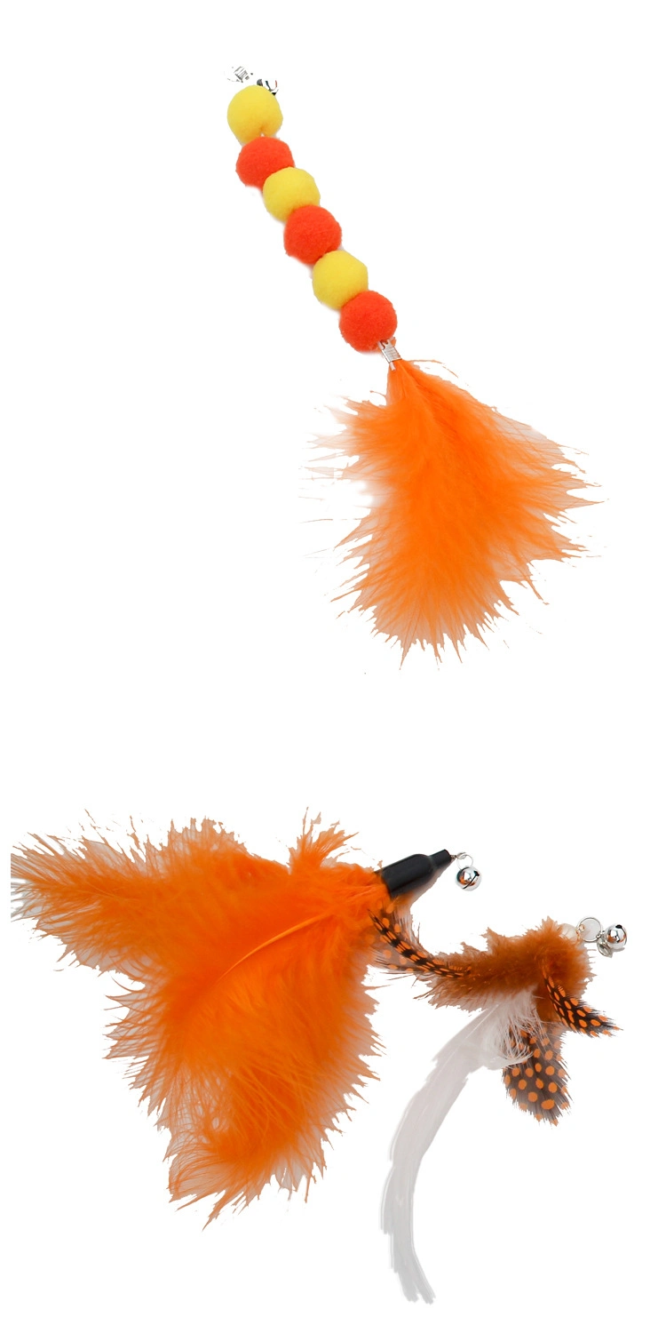 Eights Replacement Cat Feather Toy Set Cat Toys Set Funny Cat Feather Toy Cat Interactive Cat Play Toy