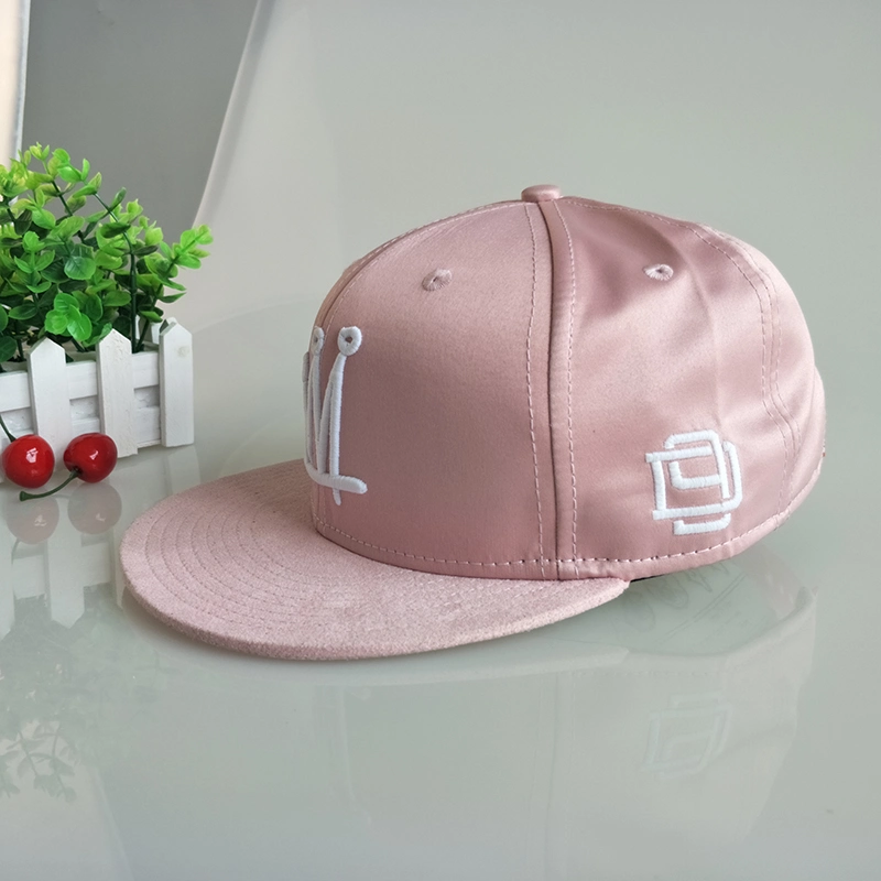Custom Cap Flat Hat for Kids 6 Panels Leather Suede Embroidery Snapback Cap Hat Manufacturer