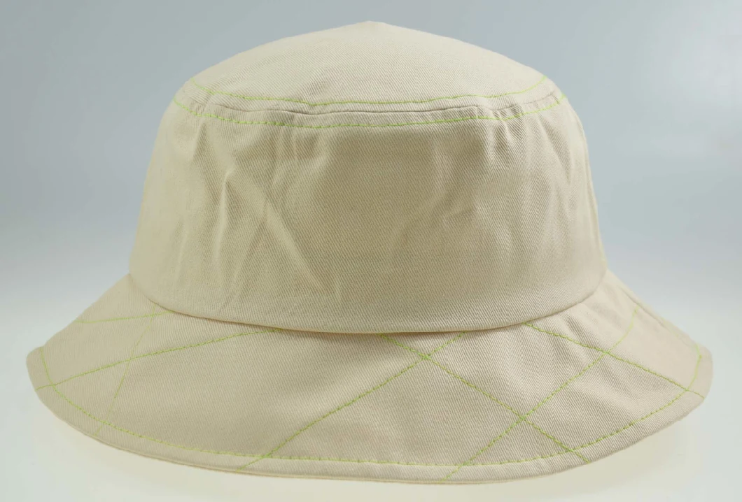 Customized Cotton or Polyester Summer Ladies Large Brim Bucket Hat