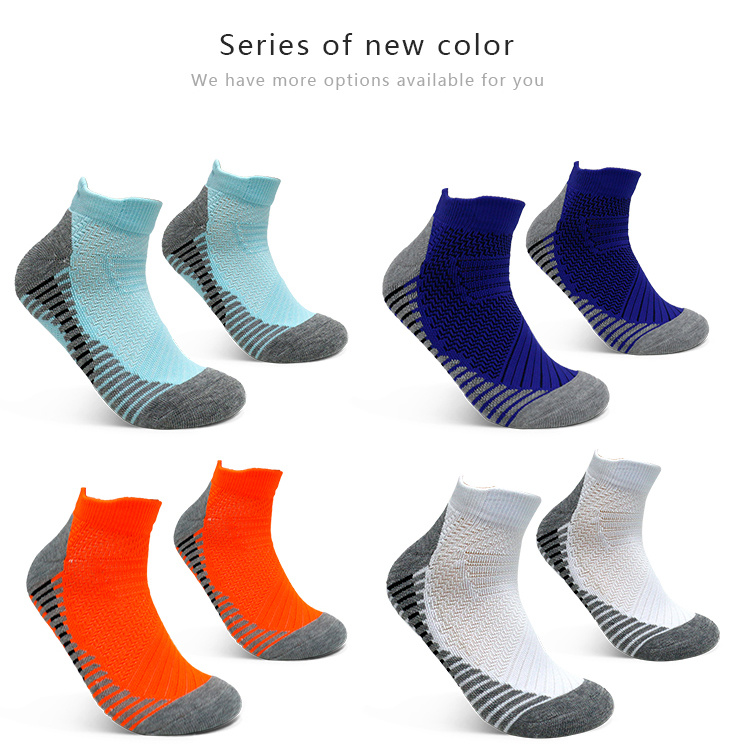 Athletics Ankle Sock Basketball Running Compression Stripe Colorful Basketball Sports Socks Ankle Custom Women with Cushion