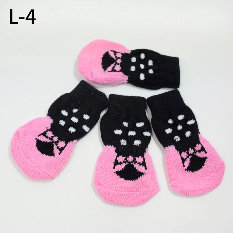 Pet Dog Autumn and Winter New Cotton Socks Wool Socks Paw Print Non-Slip Bottom