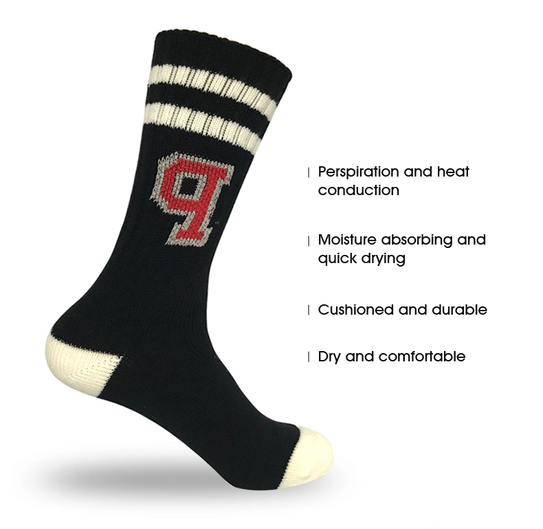 Blk Cotton Terry Sport Ankle Sock
