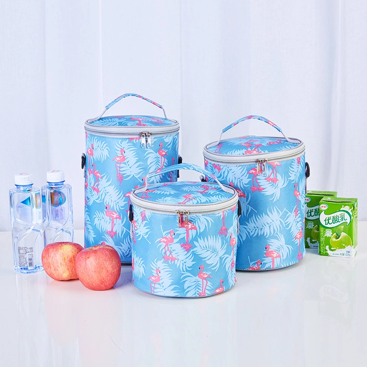 N00046 Hot Round Insulated Lunch Box Bag Student Lunch Bag