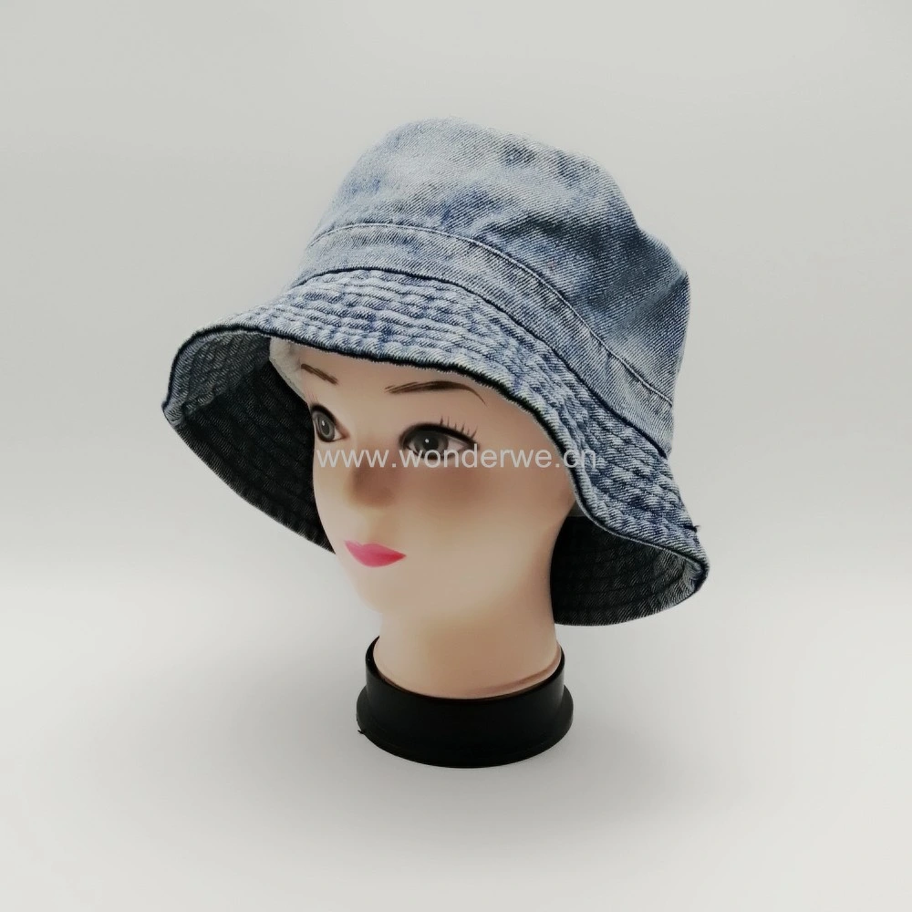 New Fashion Stone Wash Jean Cotton Fisherman Bucket Hats for Kids
