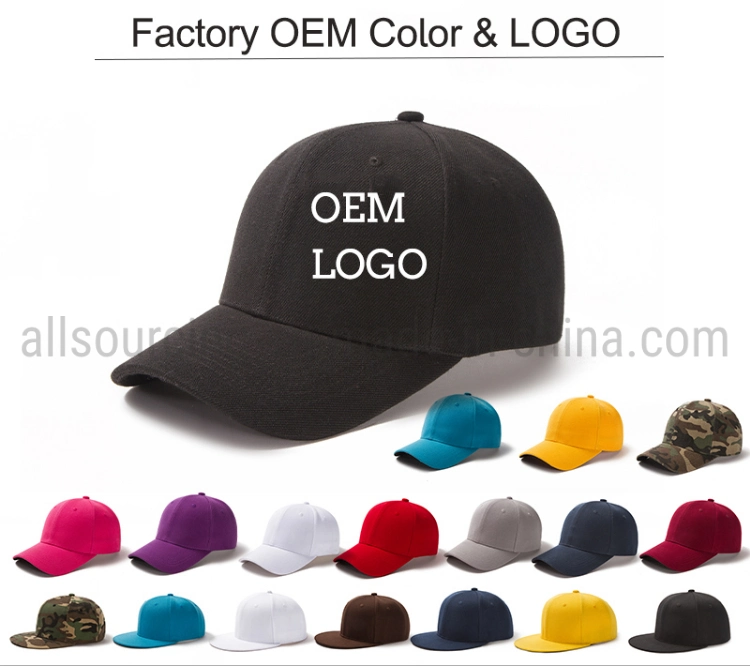 Plain Colors Custom Promotional Embroidered Baseball Caps Sports Caps Woman Sports Hat