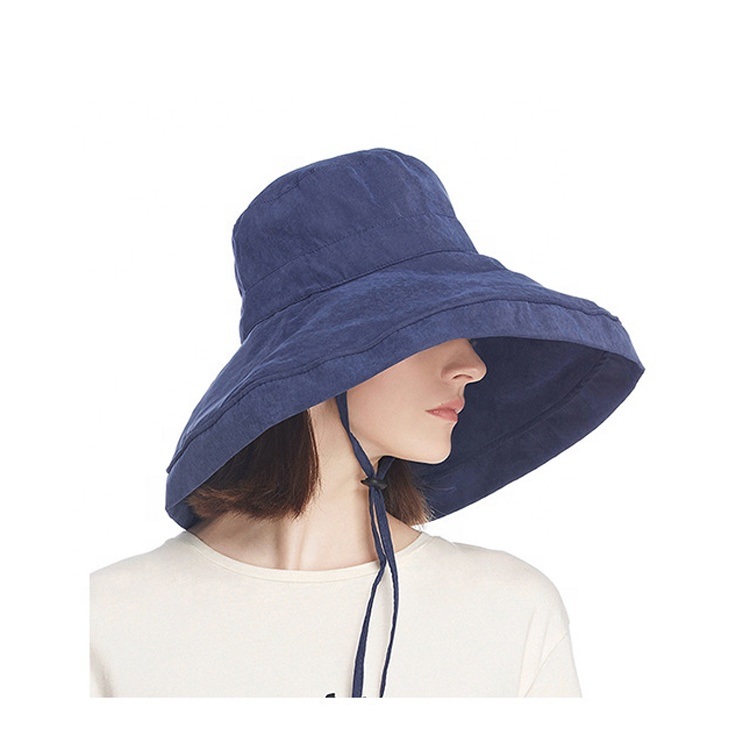 Women Wide Brim Sun Hats Foldable Upf 50+ Sun Protective Bucket Hat