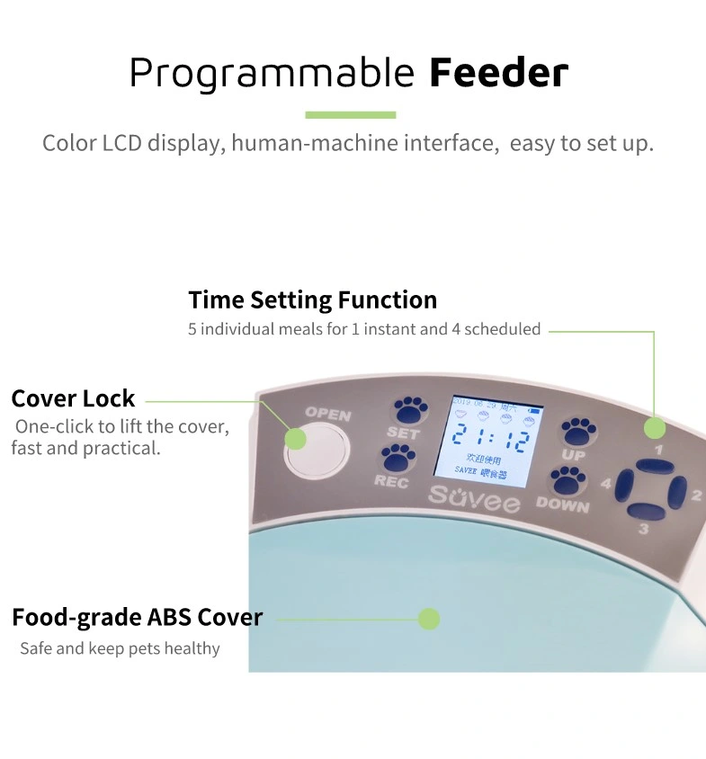 Automatic Timed Electronic Dispenser Dog Food Slow Feeder Bowl