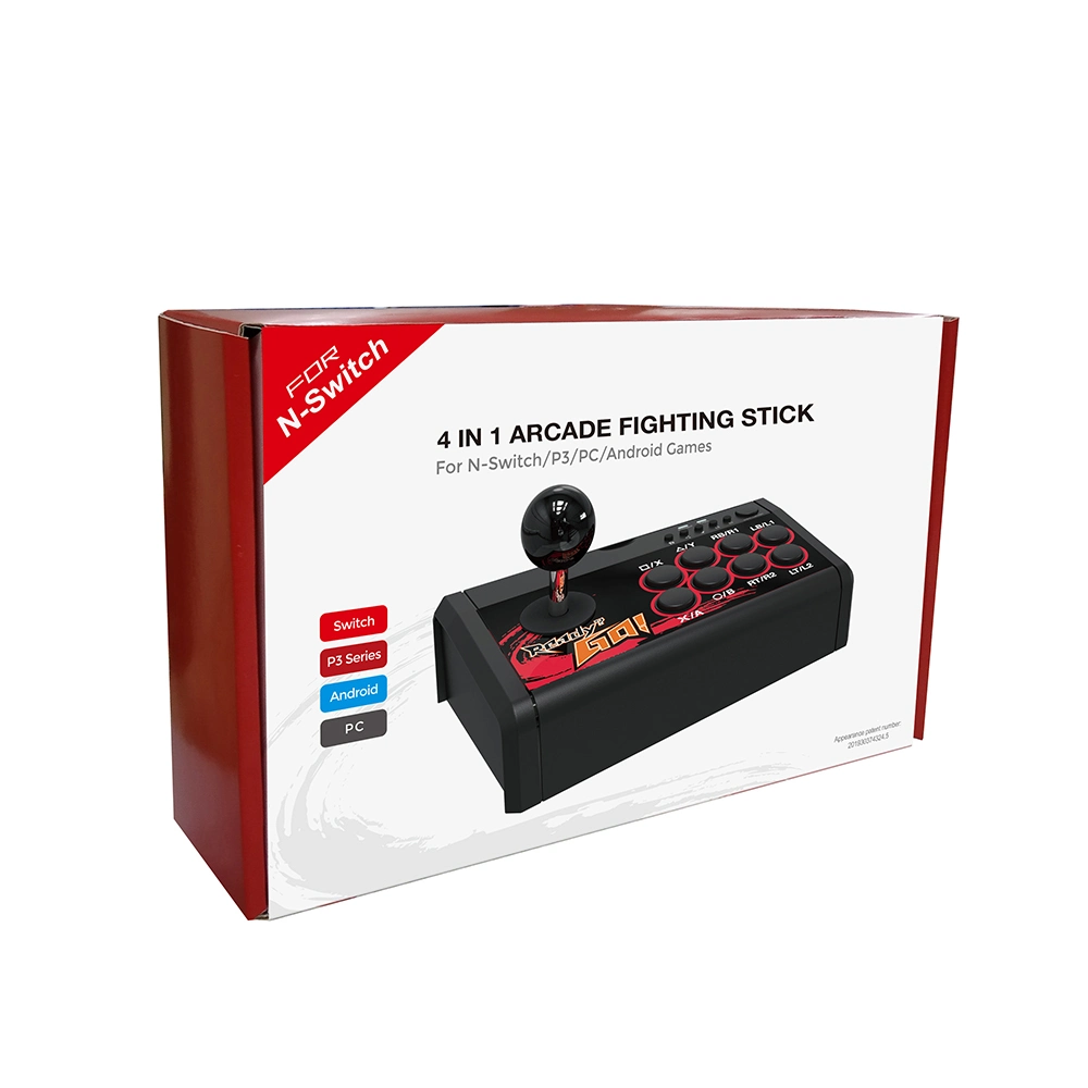 4 in 1 Arcade Fight Stick, Gamepad Fighting Game Joystick for Nintendo Switch/PS3/Android/PC
