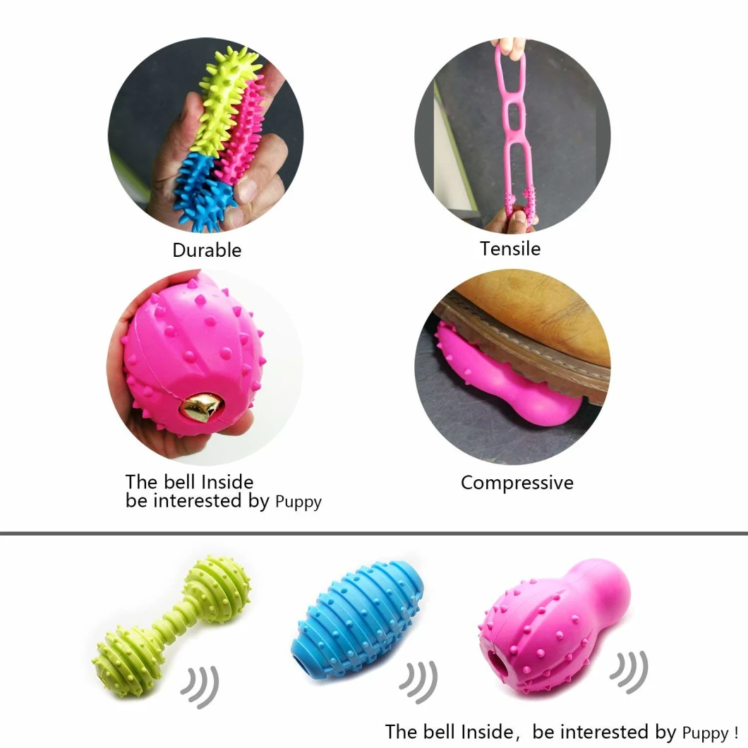 Custom Dental Durable Puppy Silicone Rubber Pet Dog Chew Toy