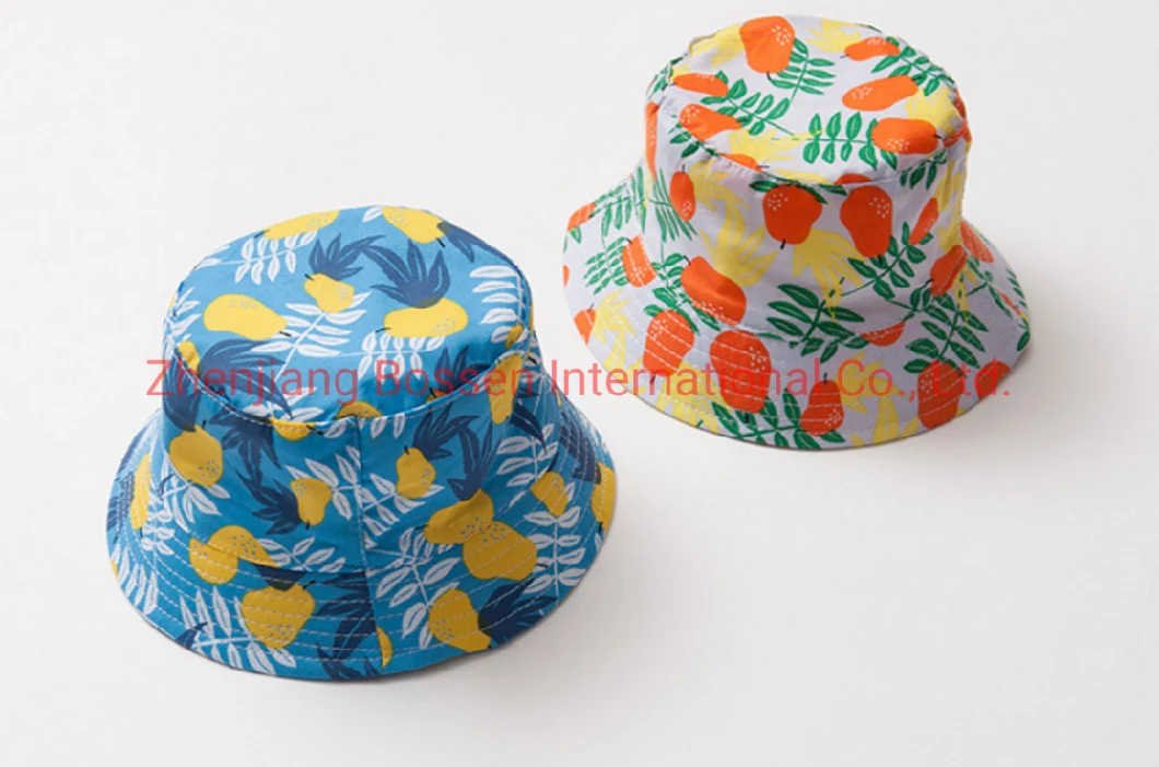 OEM Customized Design Print Cotton Sun Fisherman Bucket Hats