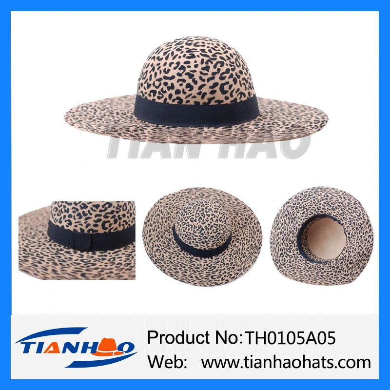 100% Wool Felt Wide Brim Fedora Trilby Hat