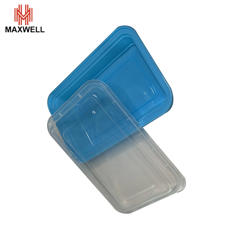 22.5*15.5*4.5cm blue Color Leak Proof Rectangle PP Plastic Lunch Box