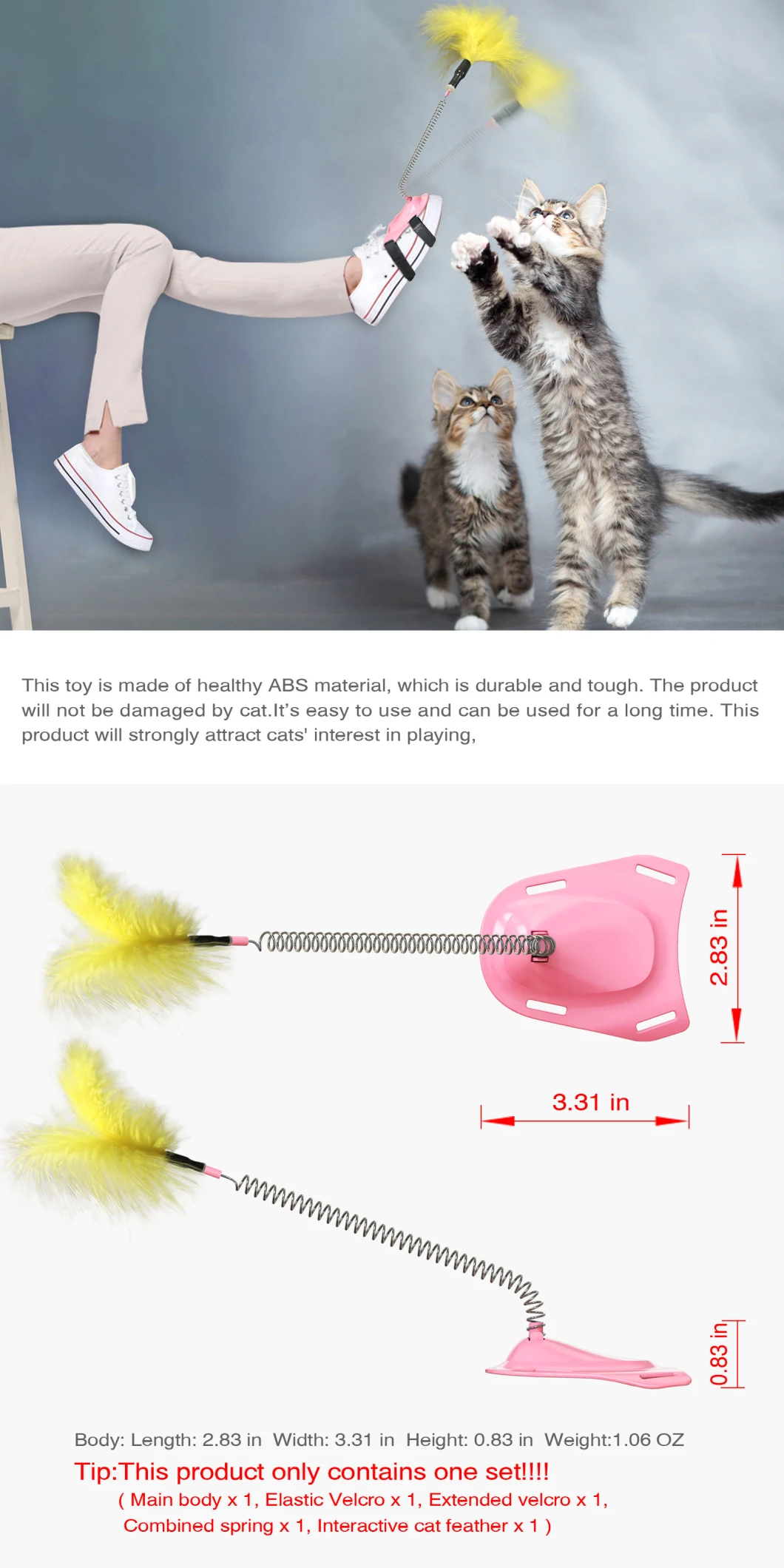 Wholesale Funny Interactive Cats Kitten Feather Cat Toys for Sale