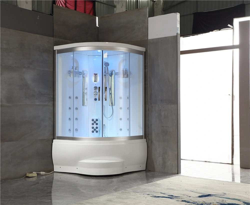 Luxury Hot Selling Portable Corner Whirlpool Sliding Door Shower Steam Sauna Room (Y839)